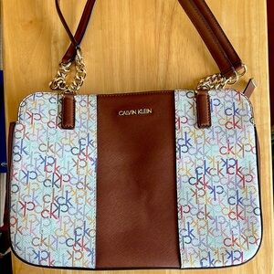 Calvin Klein Brown and Multicolor Women's Bag
